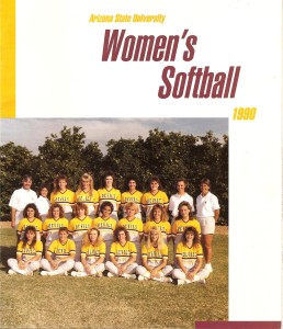 LP ASU women's softball media guide 1990